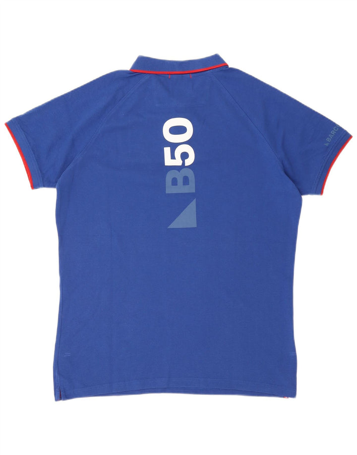 Slam Mens Graphic Polo Shirt XL Blue Cotton