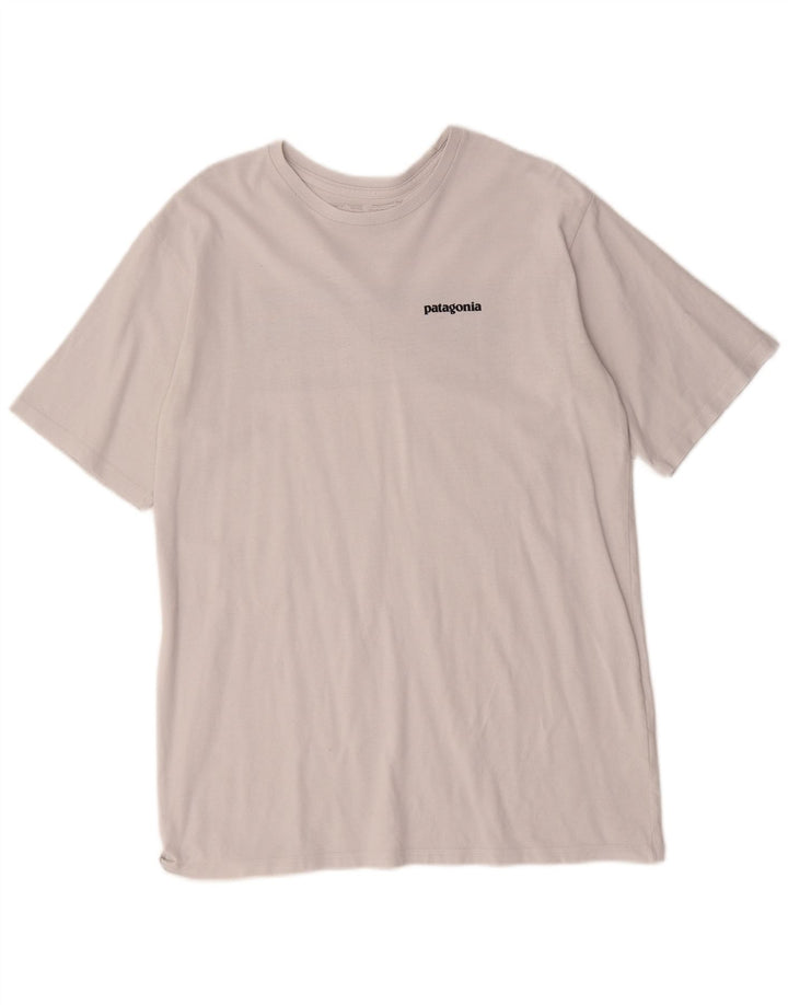 Patagonia Mens Regular Fit Graphic T-Shirt Top Medium White Cotton