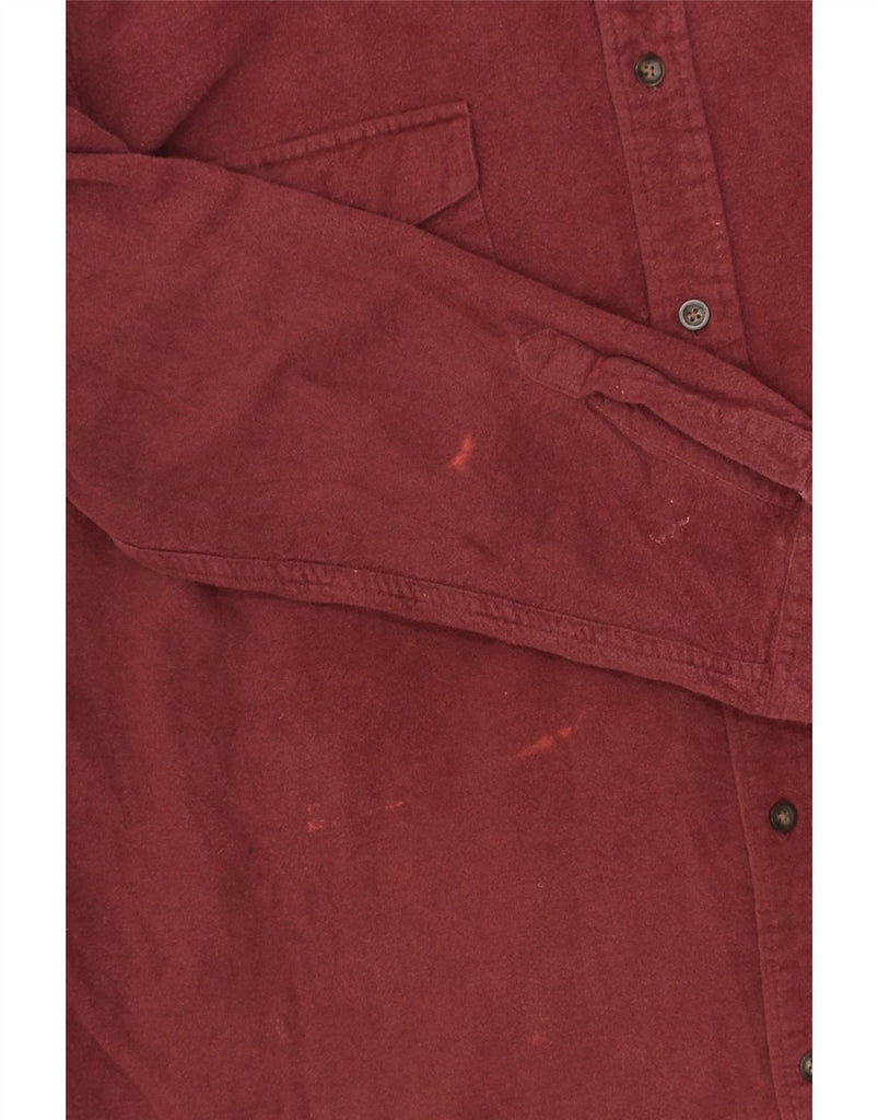 VINTAGE Mens Tall Shirt XL Maroon Cotton | Vintage Vintage | Thrift | Second-Hand Vintage | Used Clothing | Messina Hembry 