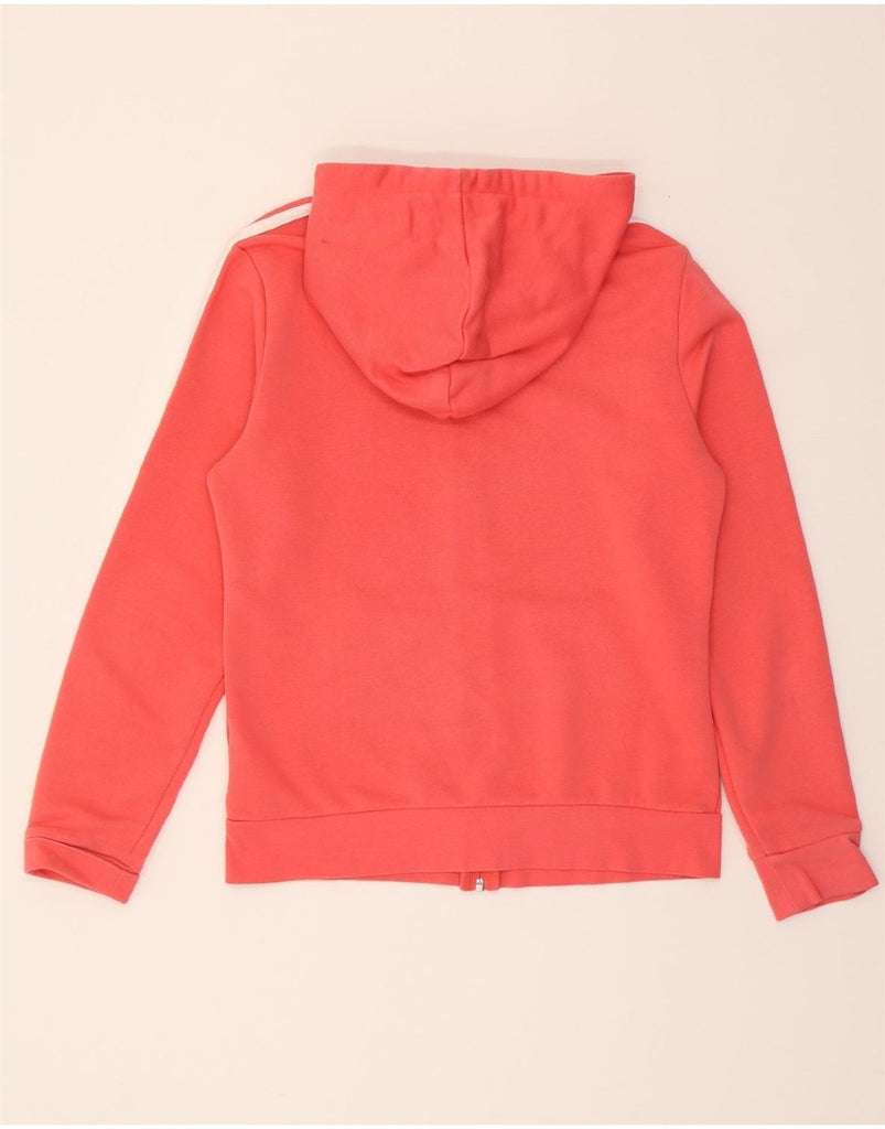 ADIDAS Womens Zip Hoodie Sweater UK 12/14 Medium Pink Cotton Vintage Adidas and Second-Hand Adidas from Messina Hembry 