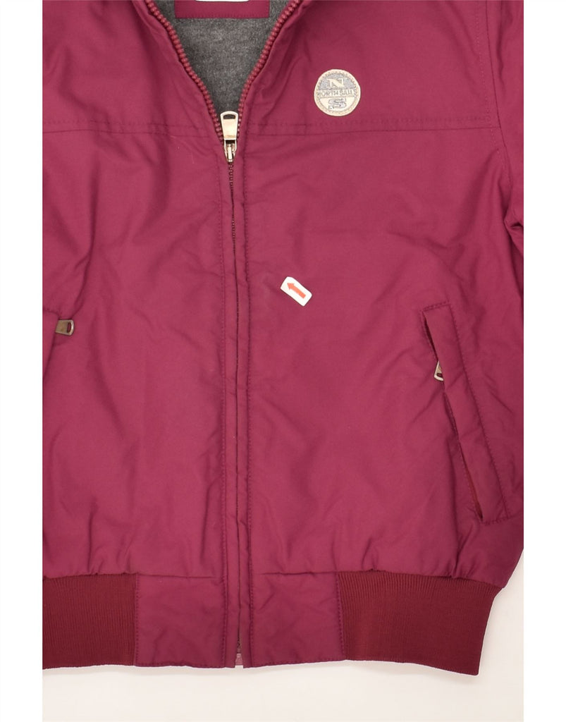 NORTH SAILS Girls Bomber Jacket 11-12 Years Burgundy Polyamide | Vintage North Sails | Thrift | Second-Hand North Sails | Used Clothing | Messina Hembry 