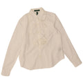 Ralph Lauren Womens Petite Long Sleeve Shirt UK 14 Medium White