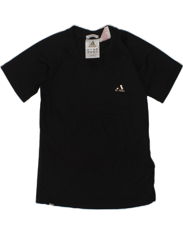 ADIDAS Boys Clima 365 T-Shirt Top 9-10 Years Black Polyester | Vintage Adidas | Thrift | Second-Hand Adidas | Used Clothing | Messina Hembry 