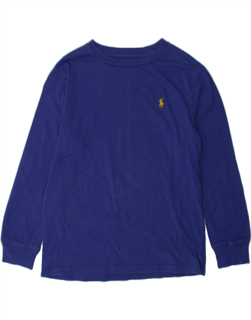 POLO RALPH LAUREN Boys Top Long Sleeve 10-11 Years Medium  Blue Cotton | Vintage Polo Ralph Lauren | Thrift | Second-Hand Polo Ralph Lauren | Used Clothing | Messina Hembry 