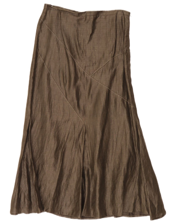 Gerry Weber Womens High Waist Maxi Skirt UK 10 Small W30 Khaki