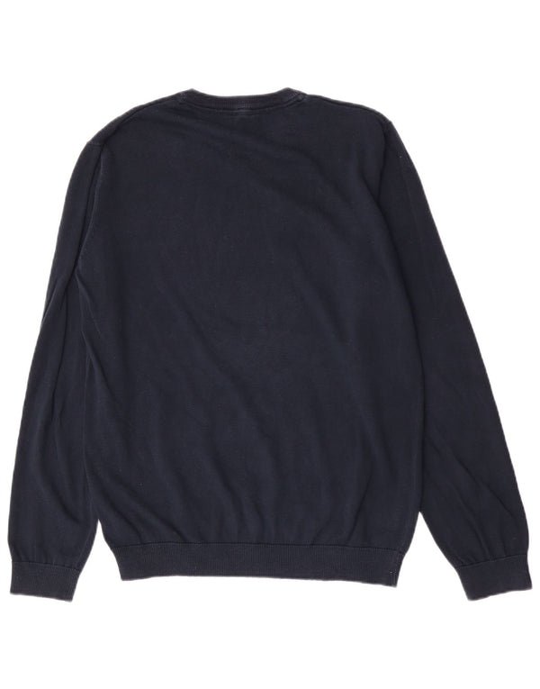 Marks & Spencer Boys V-Neck Jumper Sweater 15-16 Years Navy Blue Cotton
