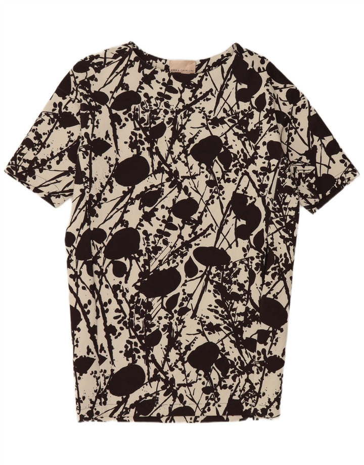 Erika Cavallini Womens Oversized Shift Dress IT 40 Small Black Geometric