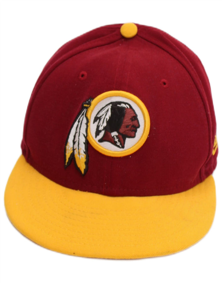 New Era Mens Graphic Baseball Cap Medium Burgundy Colourblock Polyester