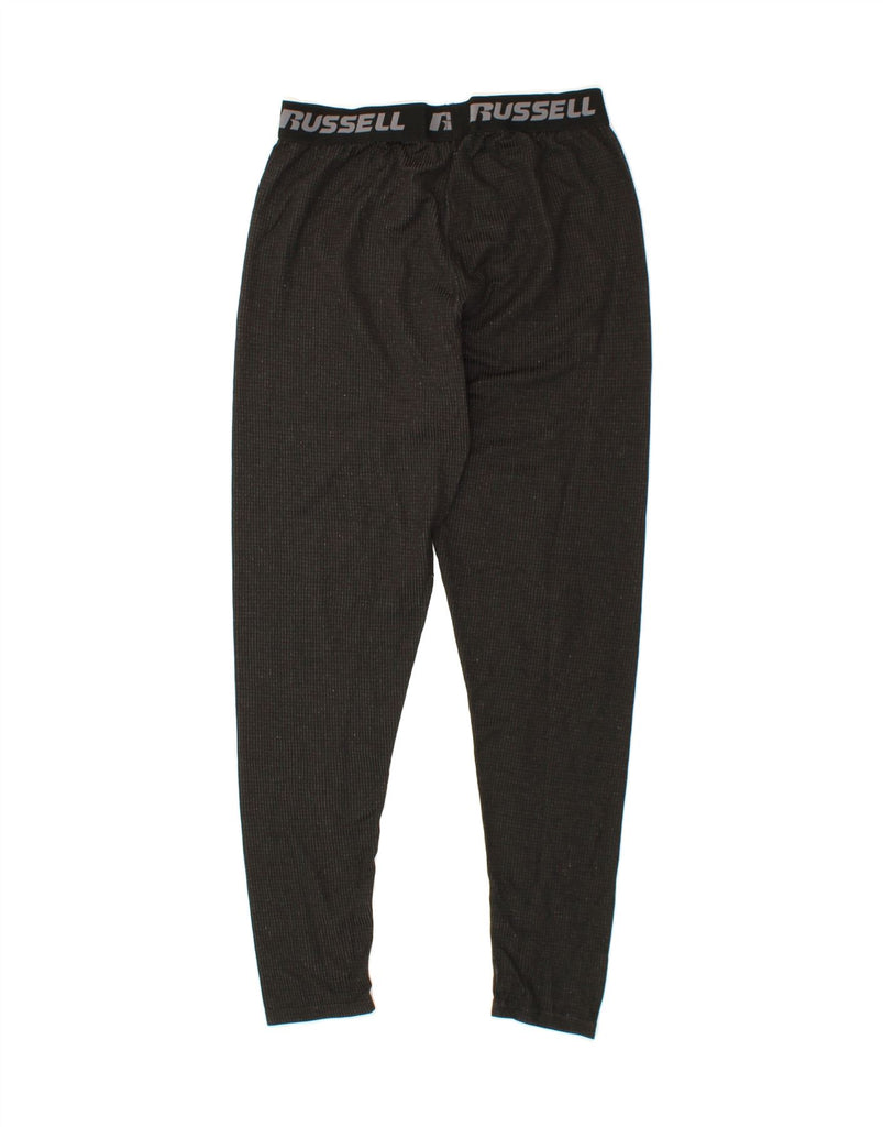 RUSSELL ATHLETIC Mens Graphic Leggings Medium  Black Polyester Vintage Russell Athletic and Second-Hand Russell Athletic from Messina Hembry 