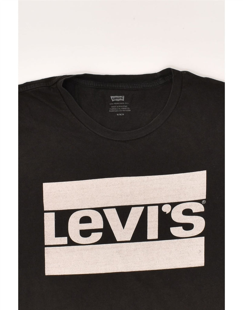 LEVI'S Mens Graphic T-Shirt Top Medium Black Cotton | Vintage Levi's | Thrift | Second-Hand Levi's | Used Clothing | Messina Hembry 