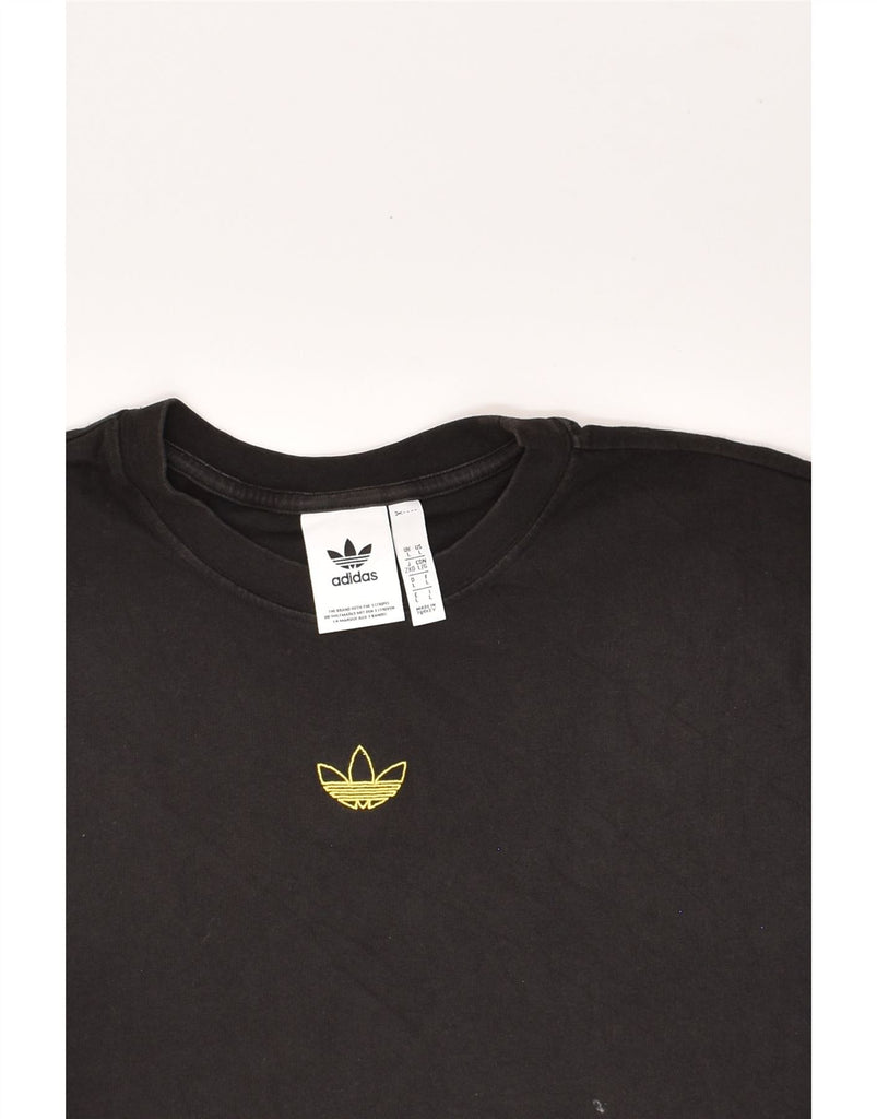 ADIDAS Mens T-Shirt Top Large Black Cotton | Vintage Adidas | Thrift | Second-Hand Adidas | Used Clothing | Messina Hembry 