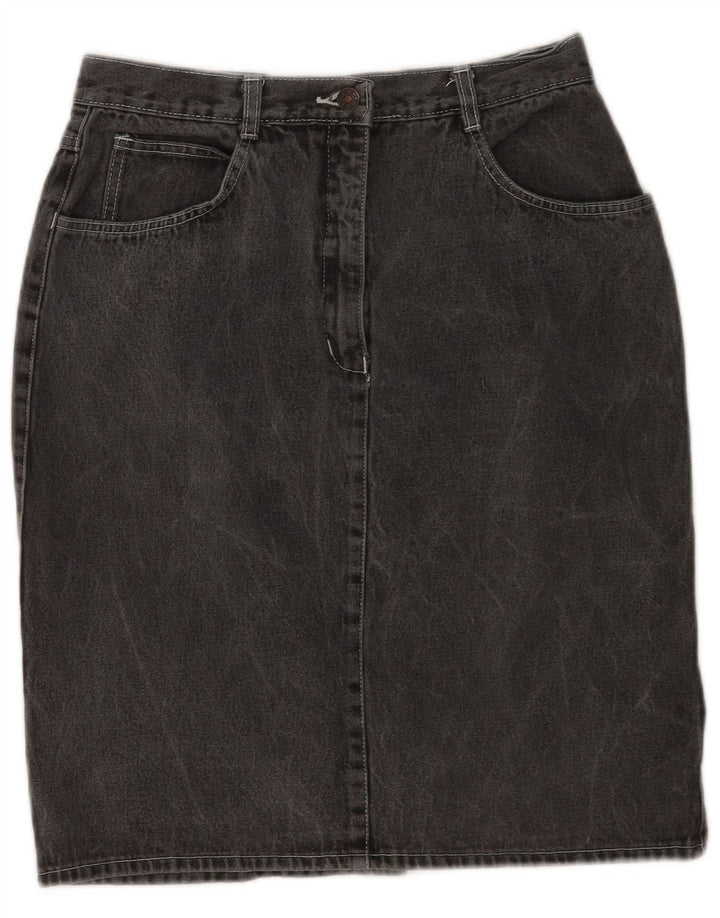 Vintage Womens Denim Skirt IT 42 Medium W28  Grey Cotton