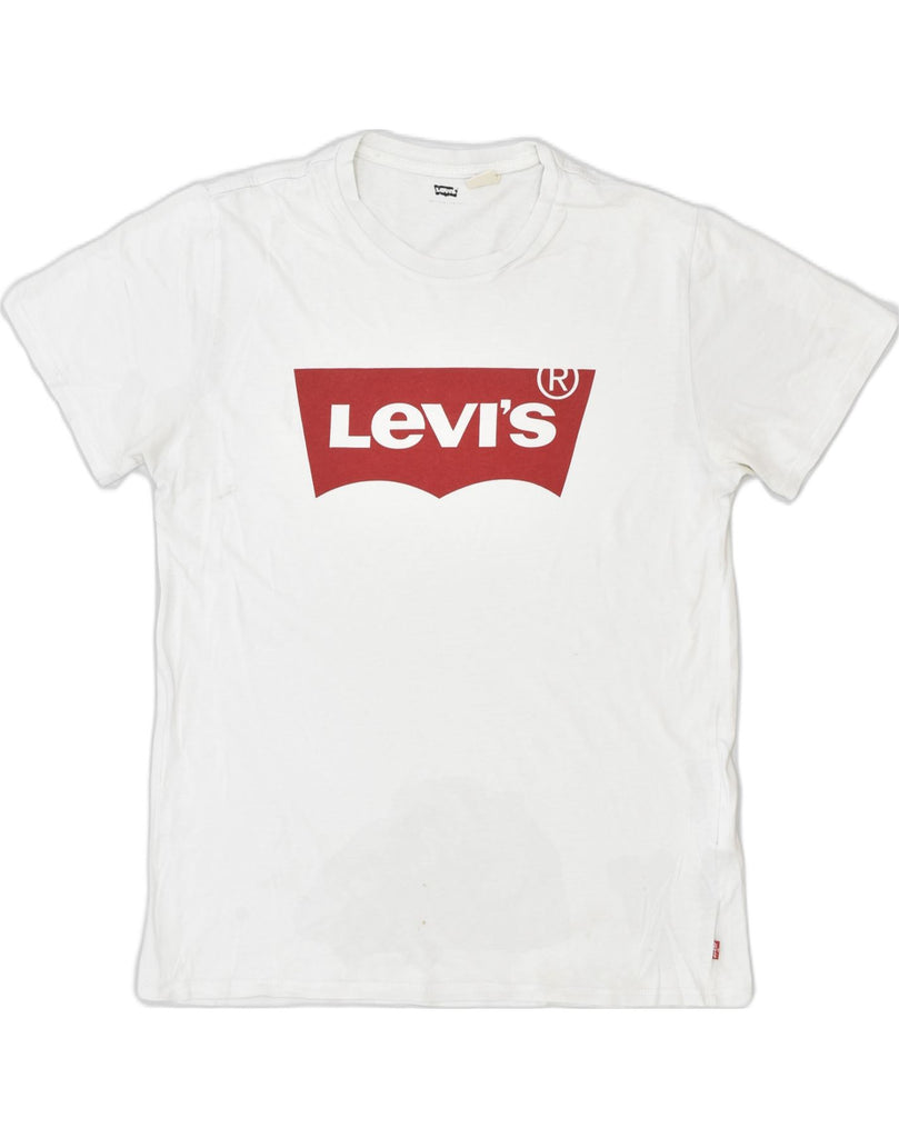 LEVI'S Mens Graphic T-Shirt Top Large Off White Cotton | Vintage | Thrift | Second-Hand | Used Clothing | Messina Hembry 