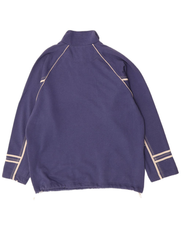 Lotto Mens Zip Neck Sweatshirt Jumper UK 42/44 XL Blue Cotton