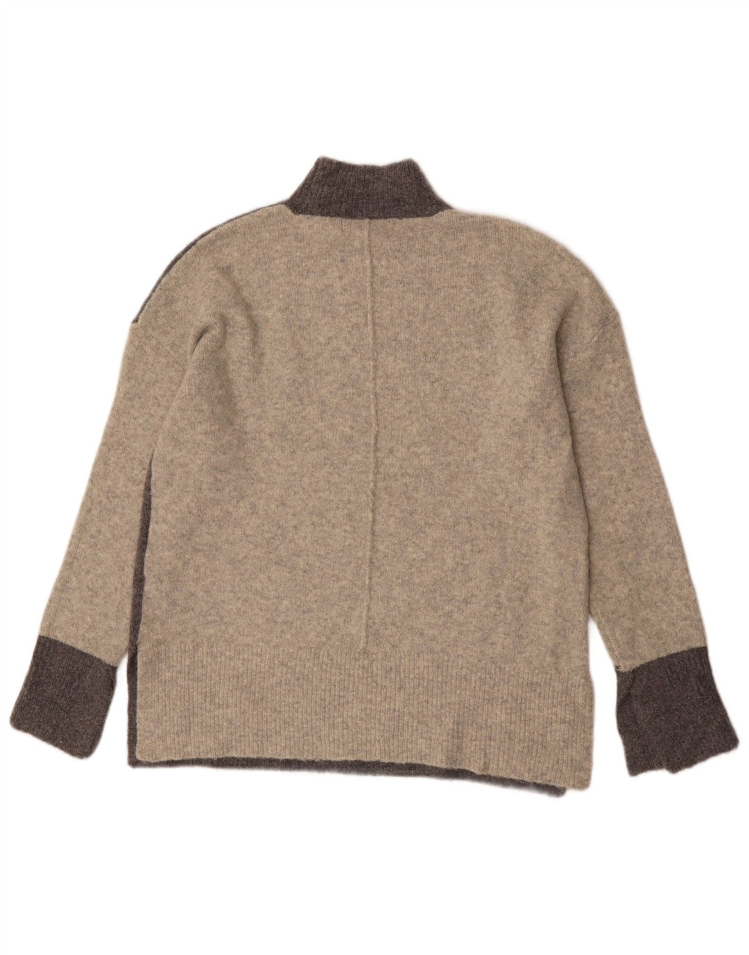 Marks & Spencer Womens Turtle Neck Jumper Sweater UK 14 Medium Grey