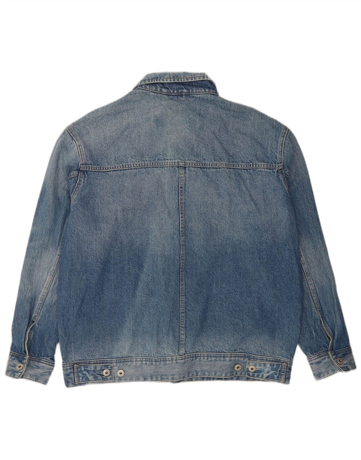 Superdry Mens Denim Jacket UK 40 Large Blue Cotton