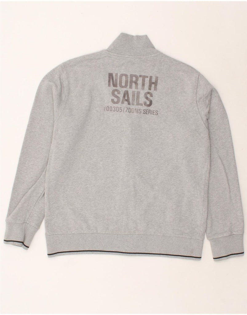 NORTH SAILS Mens Graphic Tracksuit Top Jacket Large Grey | Vintage North Sails | Thrift | Second-Hand North Sails | Used Clothing | Messina Hembry 