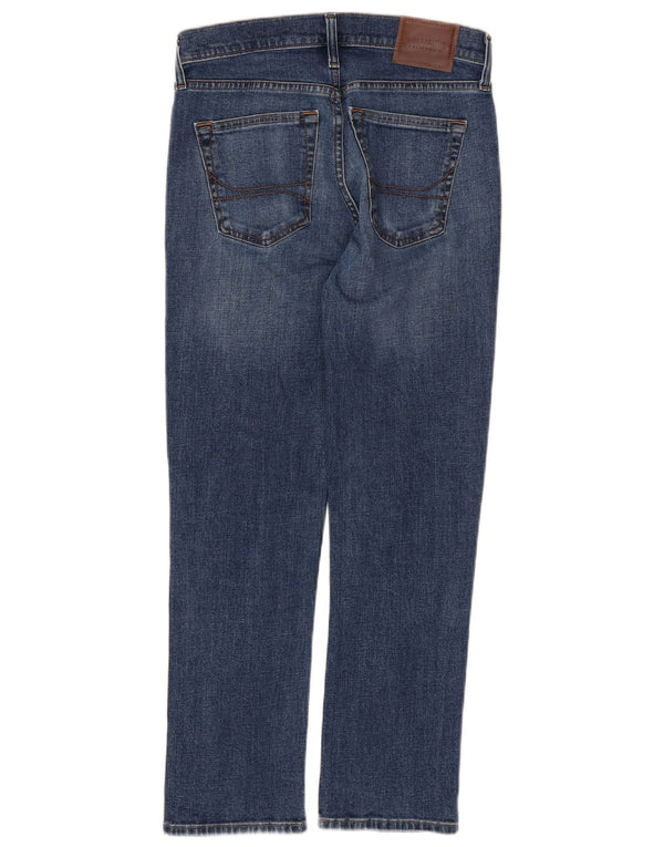 HOLLISTER Mens Mexico Straight Slim Jeans W28 L30  Blue Cotton