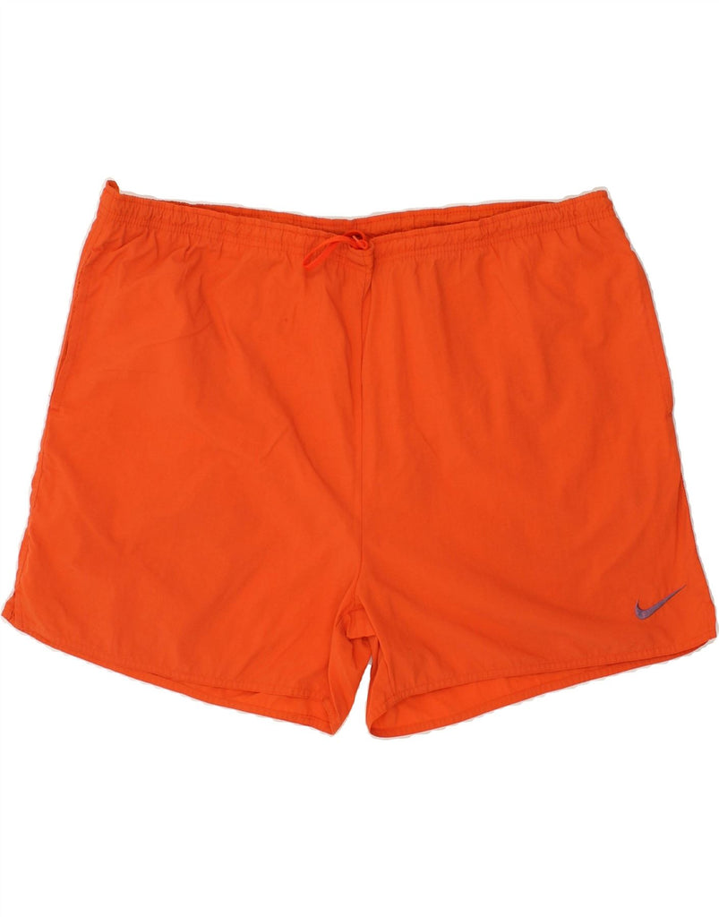 NIKE Mens Graphic Sport Shorts  2XL Orange Nylon | Vintage Nike | Thrift | Second-Hand Nike | Used Clothing | Messina Hembry 