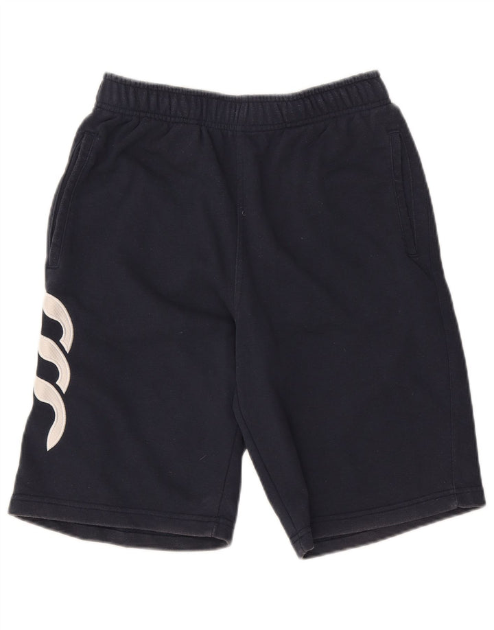 Canterbury Mens Graphic Sport Shorts Small Navy Blue Cotton