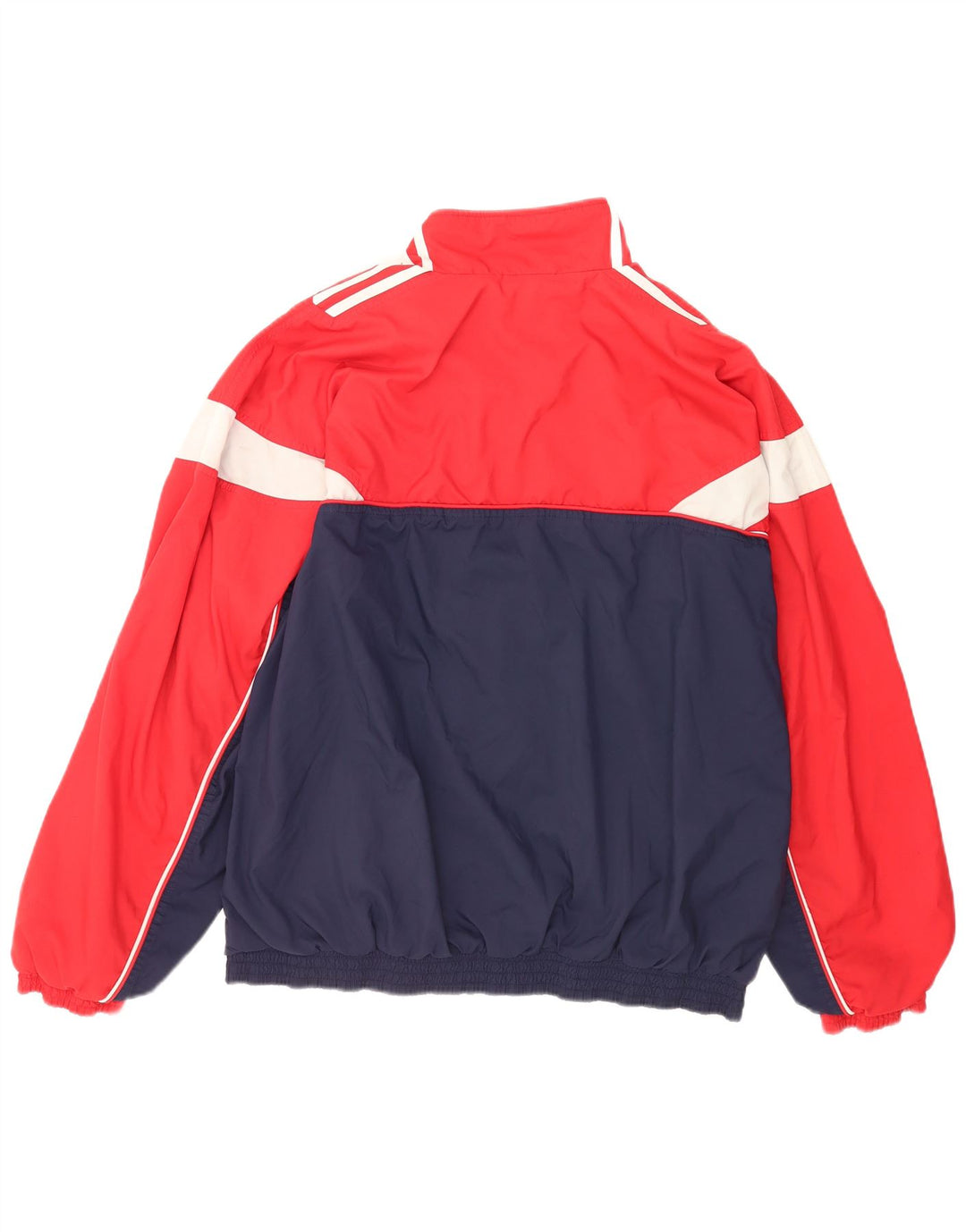 Adidas Mens Tracksuit Top Jacket UK 46/48 XL Red Colourblock Polyester