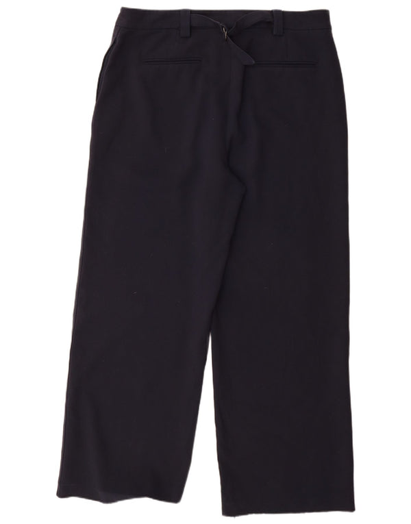 Marks & Spencer Womens Straight Chino Trousers UK 18 XL W38 L31 Navy Blue