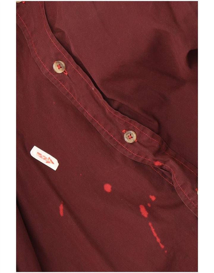 Marlboro Classics Mens Shirt Large Maroon