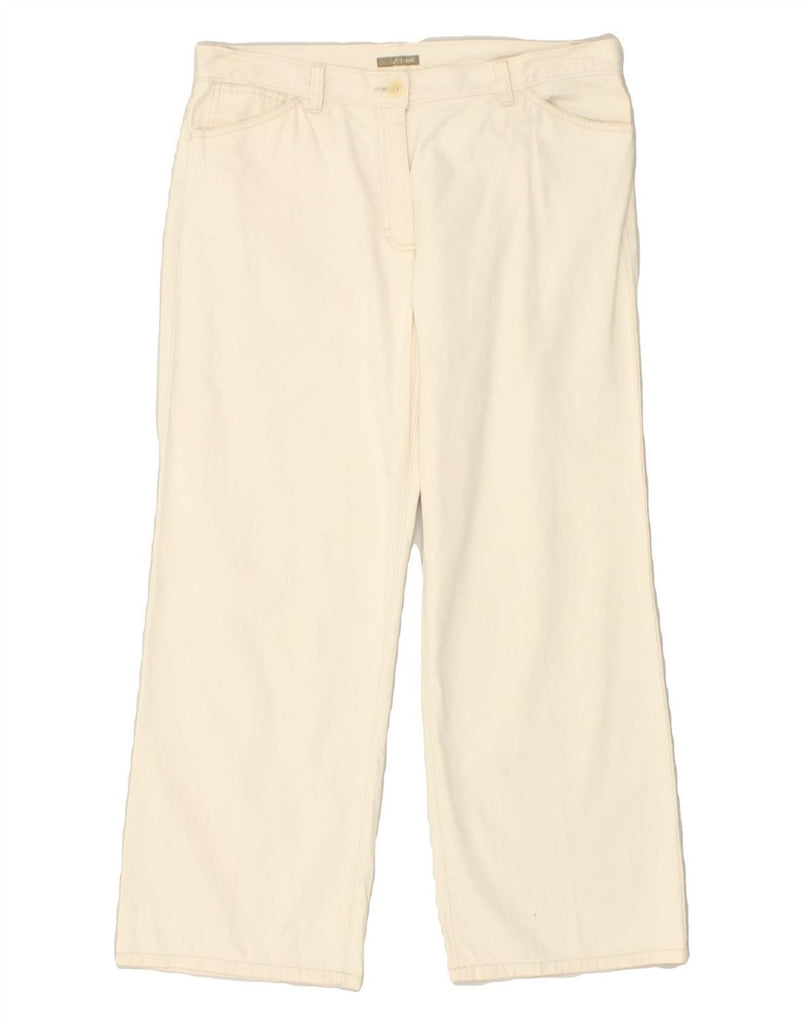 J. CREW Womens Wide Leg Casual Trousers W32 L26 Beige | Vintage J. Crew | Thrift | Second-Hand J. Crew | Used Clothing | Messina Hembry 