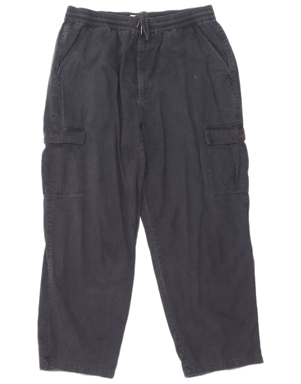 Farah Mens Straight Cargo Trousers XL W38 L29 Navy Blue Cotton