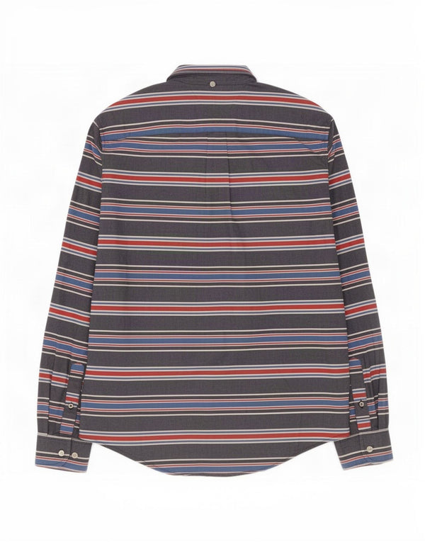 Tommy Hilfiger Mens Shirt Medium Blue Striped Cotton