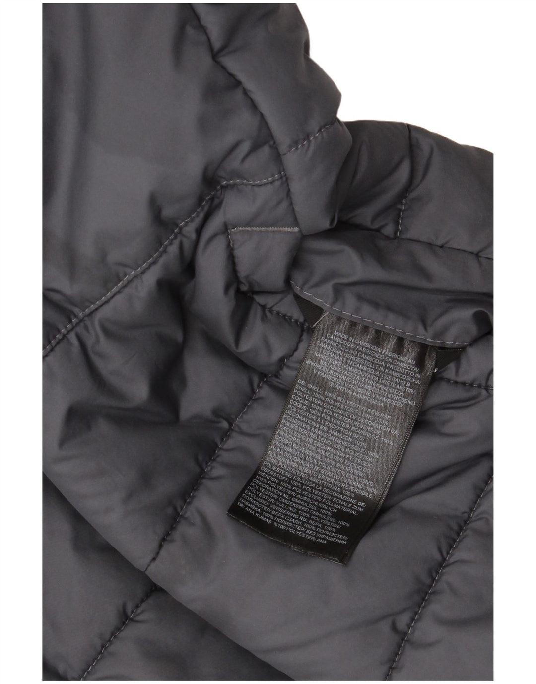 The North Face Boys Padded Jacket 11-12 Years Large Grey Colourblock