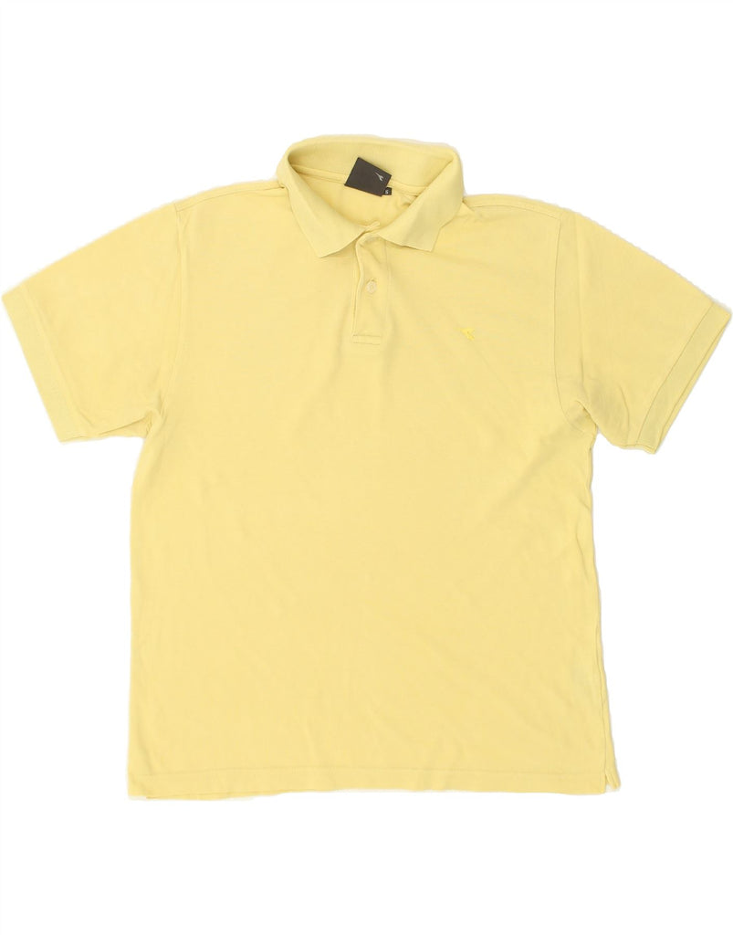 DIADORA Mens Polo Shirt Small Yellow Cotton | Vintage Diadora | Thrift | Second-Hand Diadora | Used Clothing | Messina Hembry 