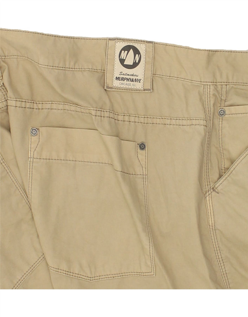 MURPHY & NYE Mens Straight Casual Trousers W44 L32 Beige Cotton | Vintage Murphy & Nye | Thrift | Second-Hand Murphy & Nye | Used Clothing | Messina Hembry 