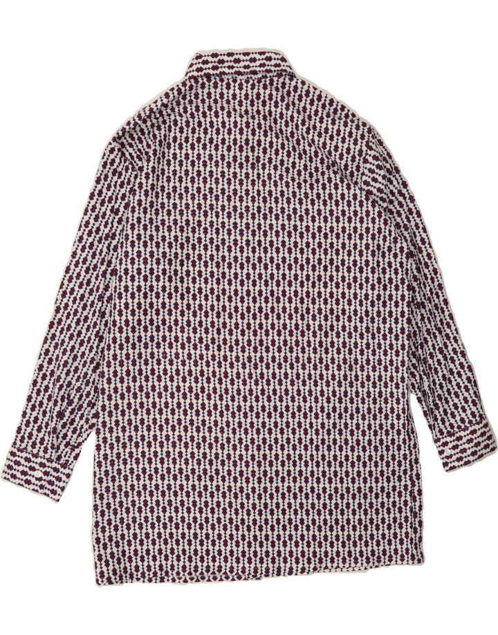 VINTAGE Mens Tall Shirt Size 42 Large Multicoloured Geometric Cotton Vintage Vintage and Second-Hand Vintage from Messina Hembry 