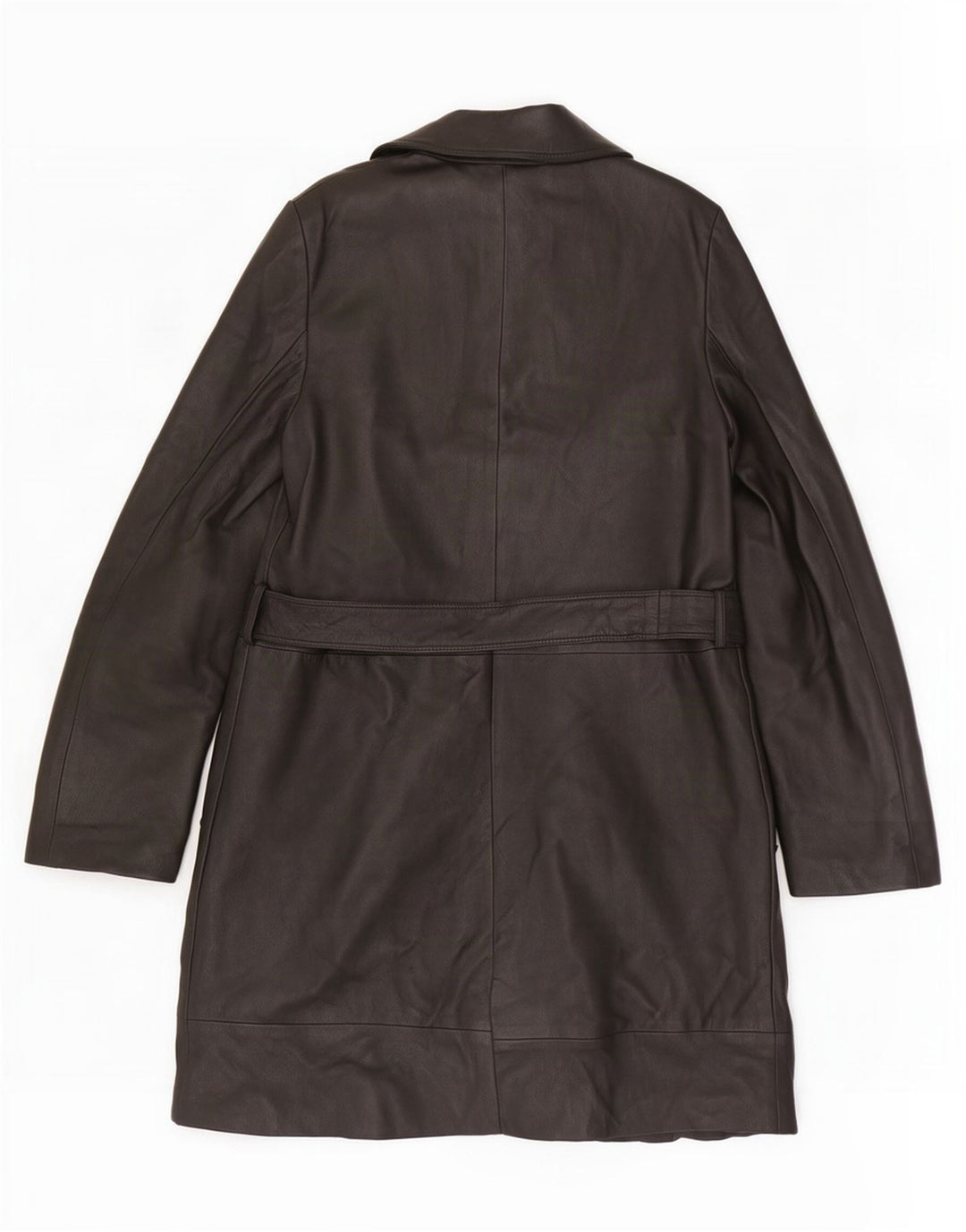 Conbipel Womens Free Heron Leather Coat IT 42 Medium Black