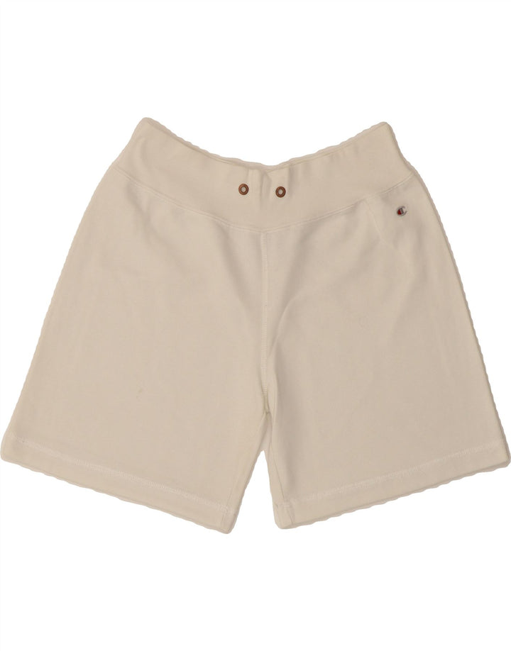 CHAMPION Womens Sport Shorts UK 14 Medium  White Vintage Champion and Second-Hand Champion from Messina Hembry 