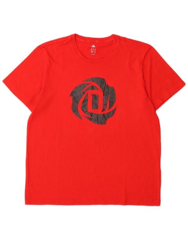 Adidas Mens Graphic T-Shirt Top XL Red