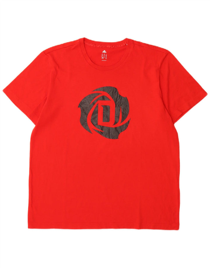 Adidas Mens Graphic T-Shirt Top XL Red