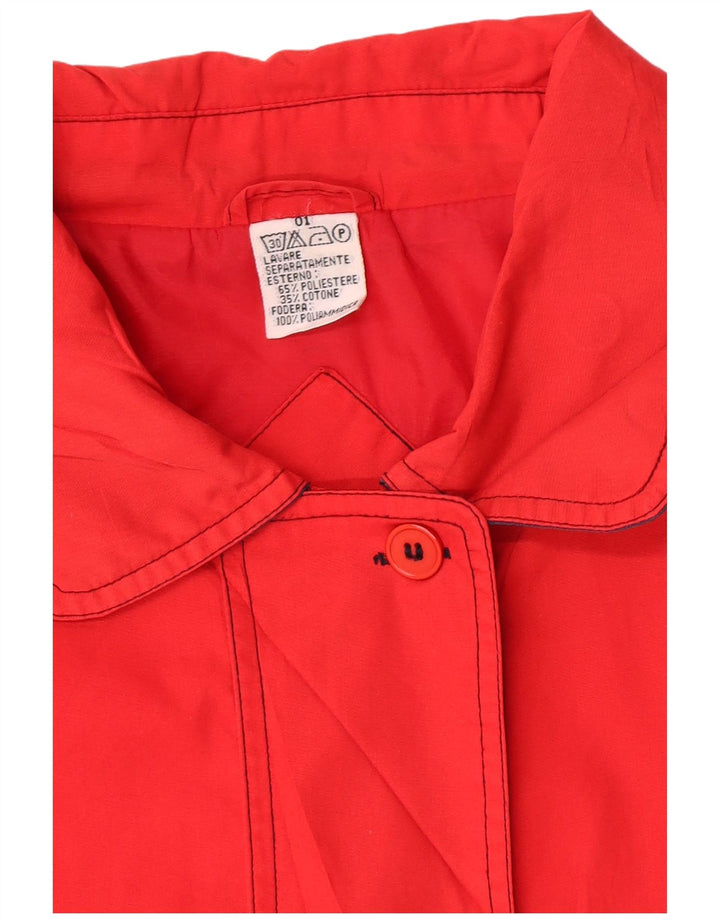 Vintage Womens Utility Jacket UK 18 XL Red Polyester