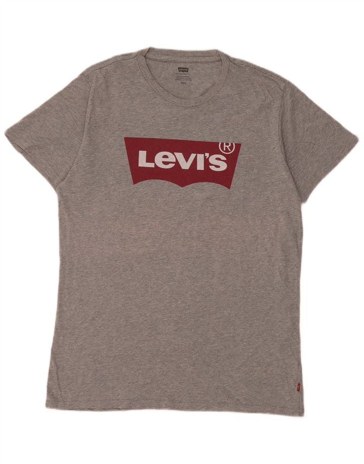 Levi's Mens Graphic T-Shirt Top Medium Grey Cotton