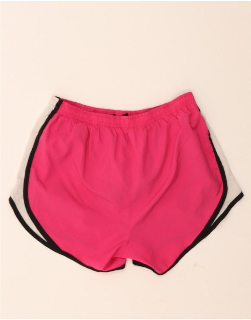 NIKE Womens Dri Fit Sport Shorts UK 8 Small  Pink Colourblock Polyester Vintage Nike and Second-Hand Nike from Messina Hembry 