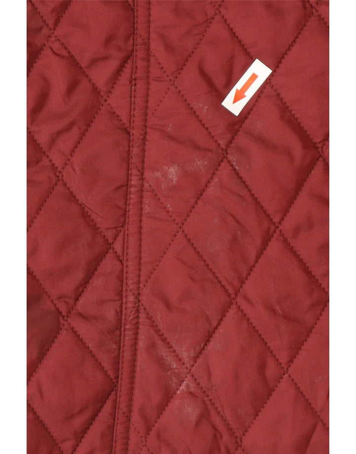 Barbour Womens Quilted Jacket UK 8 Small Red Colourblock Polyamide