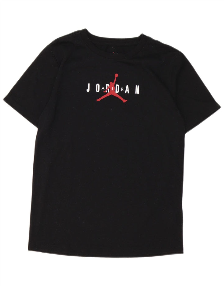 Jordan Boys Graphic T-Shirt Top 12-13 Years Large Black Polyester