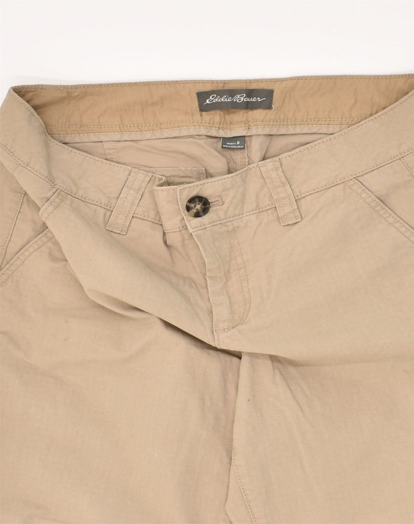 EDDIE BAUER Womens Slim Cropped Trousers US 8 Medium W30 L23  Beige Cotton | Vintage Eddie Bauer | Thrift | Second-Hand Eddie Bauer | Used Clothing | Messina Hembry 