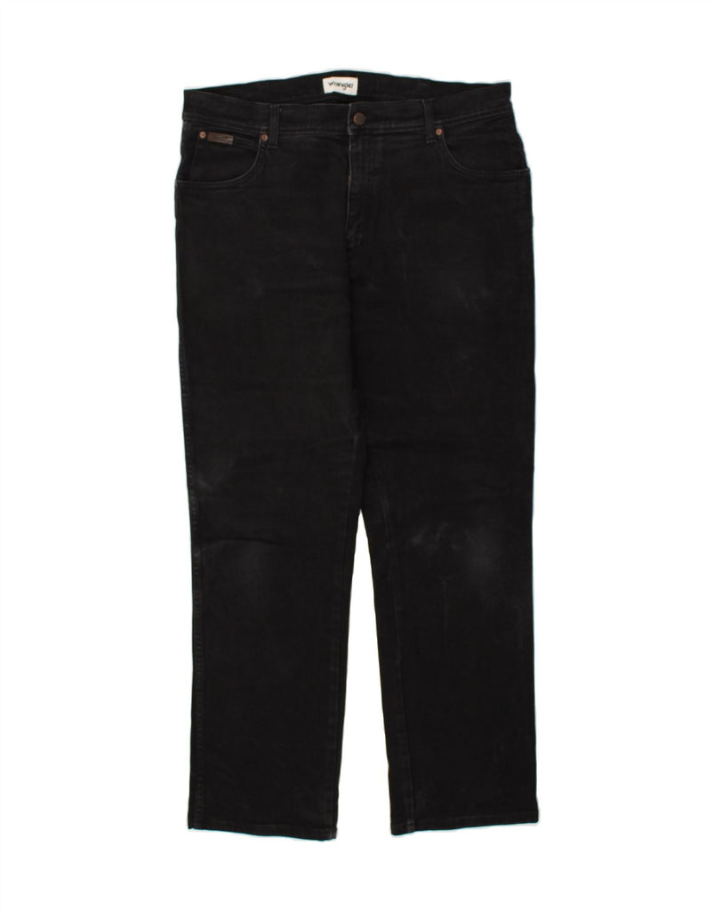 WRANGLER Mens Texas Straight Jeans W38 L34 Black Cotton | Vintage Wrangler | Thrift | Second-Hand Wrangler | Used Clothing | Messina Hembry 