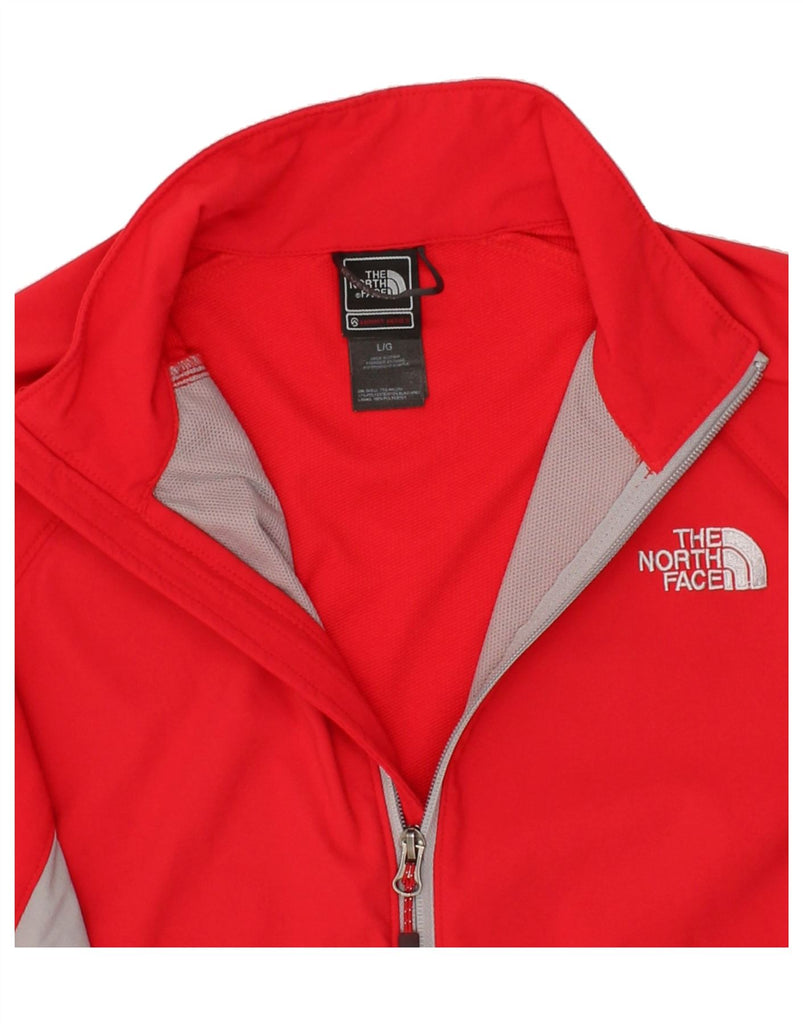 THE NORTH FACE Womens Graphic Tracksuit Top Jacket UK 16 Large Red | Vintage The North Face | Thrift | Second-Hand The North Face | Used Clothing | Messina Hembry 