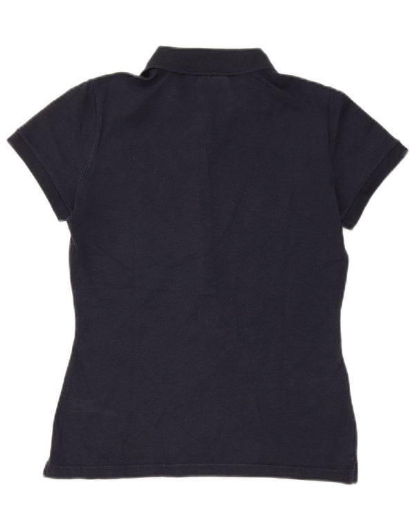 Lacoste Womens Polo Shirt Size 36 Small Navy Blue Cotton