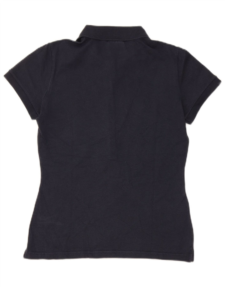 Lacoste Womens Polo Shirt Size 36 Small Navy Blue Cotton