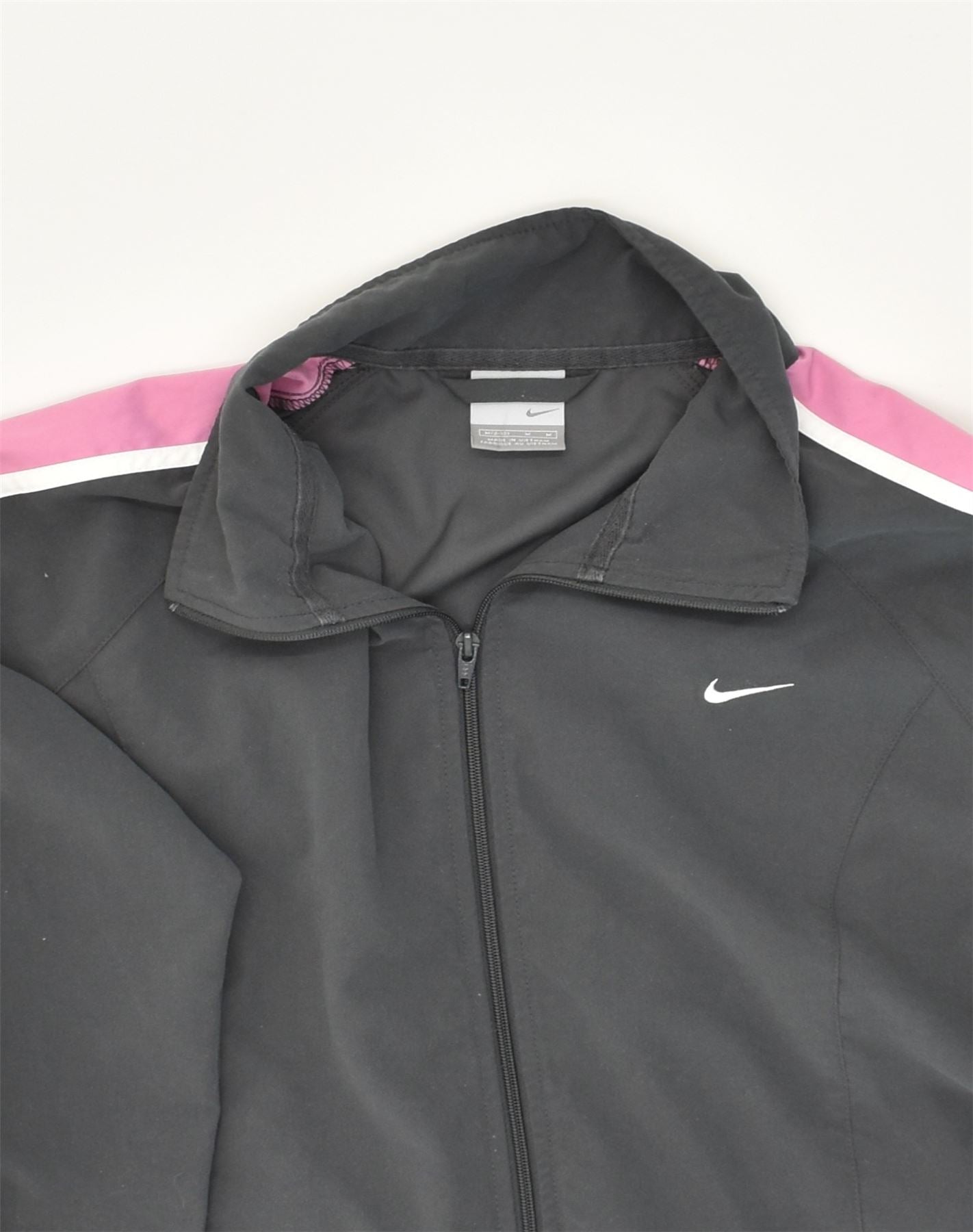 Nike, Jackets & Coats, Nike Womens Jacket Size Small Purple Logo Zipup  Mock Neck Bomber Sportswear