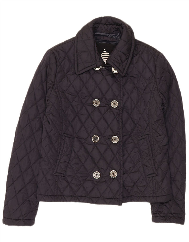 MARINA YACHTING Womens Quilted Jacket IT 46 Large Navy Blue